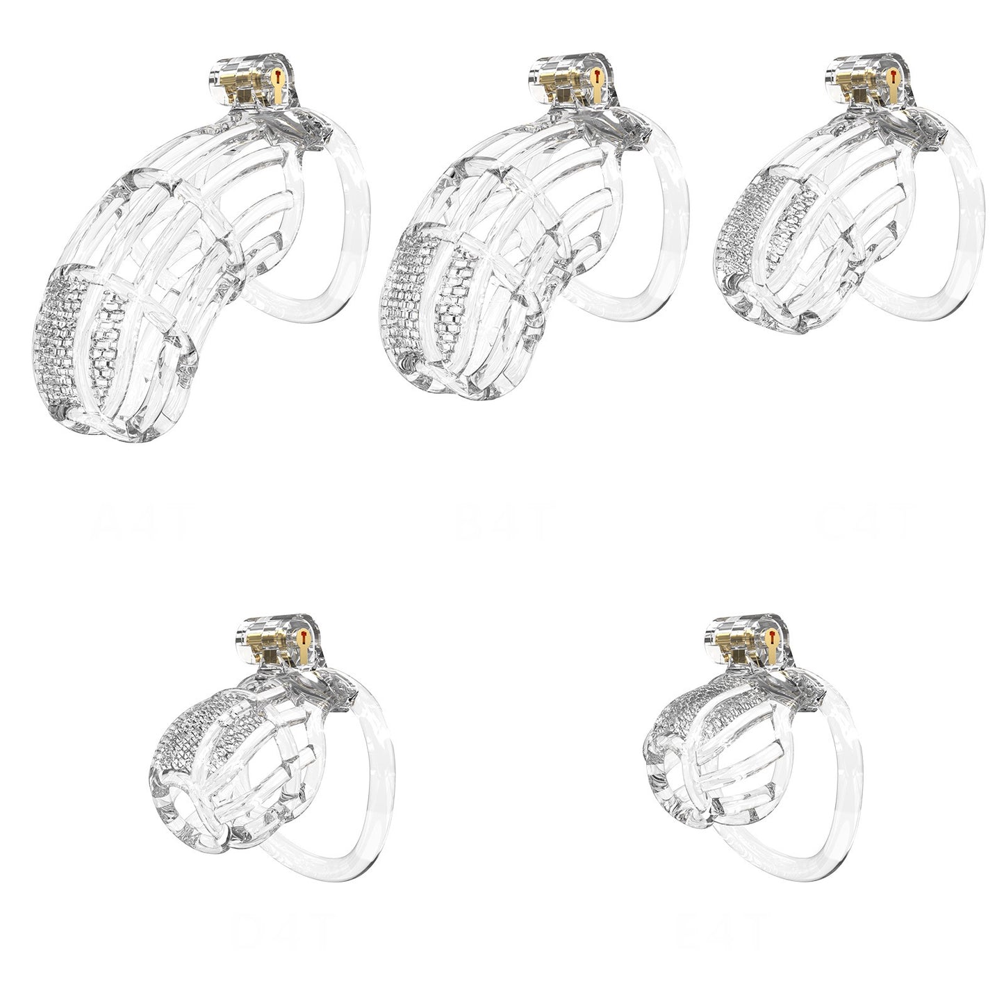 Chastity Cage Honeycomb Crystal Clear
