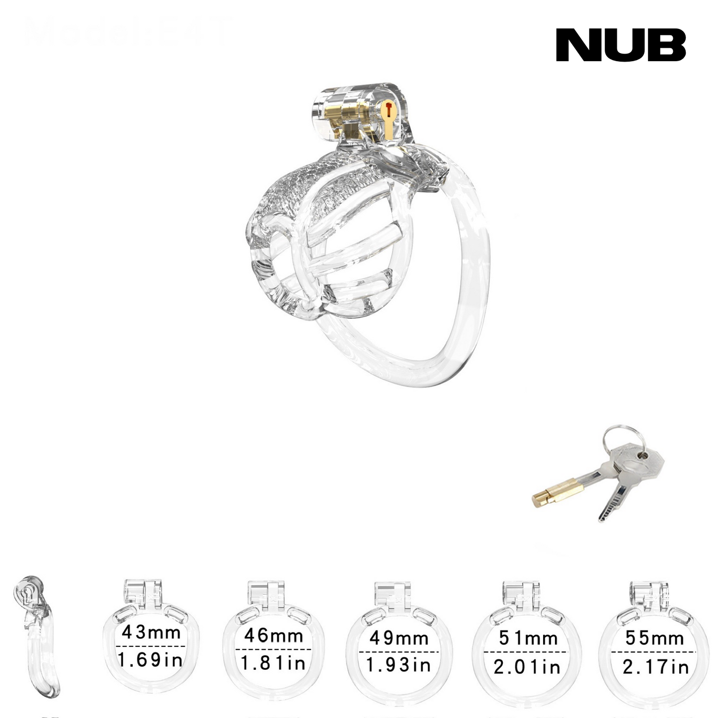 Chastity Cage Honeycomb Crystal Clear