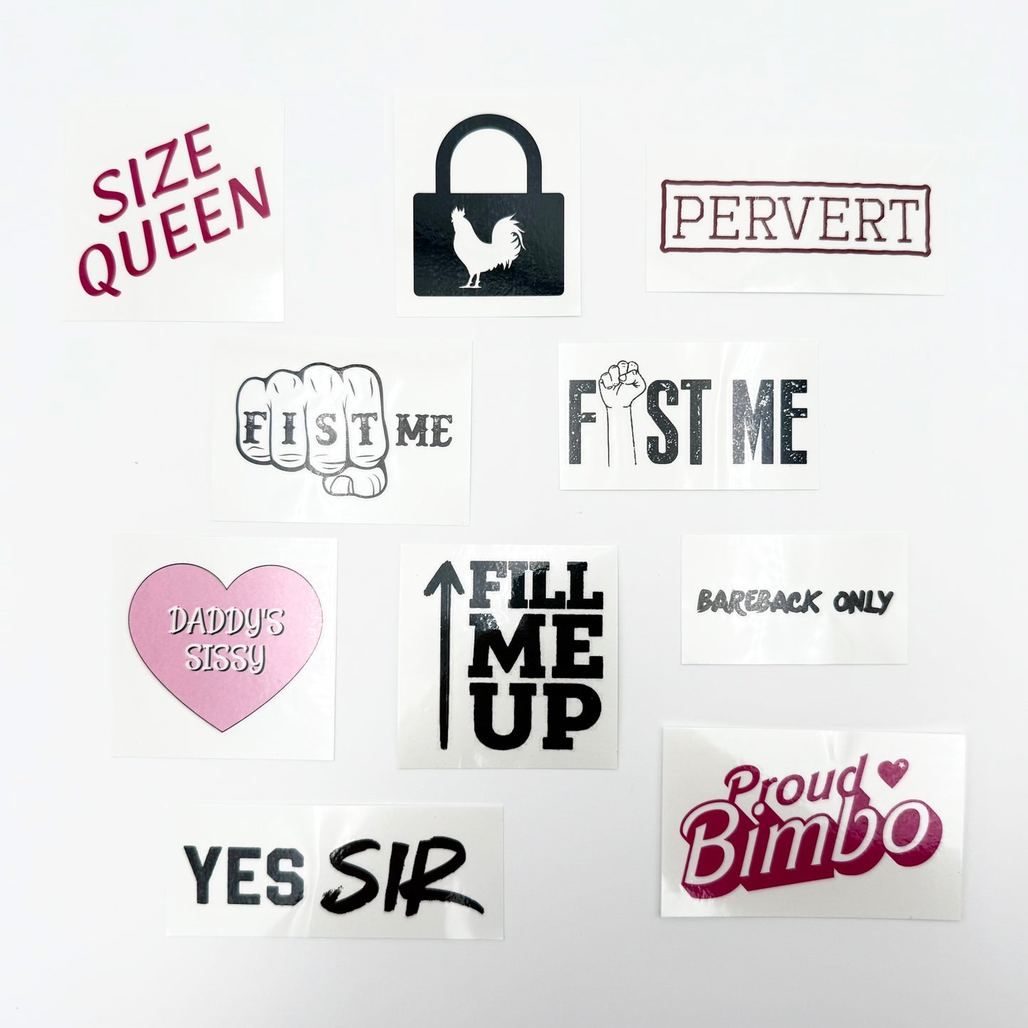 Kinky Temporary Tattoos