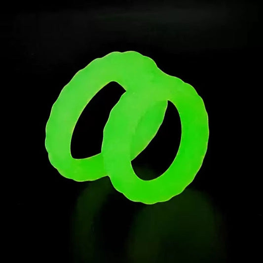 Double Cock Ring (Glow in the Dark)