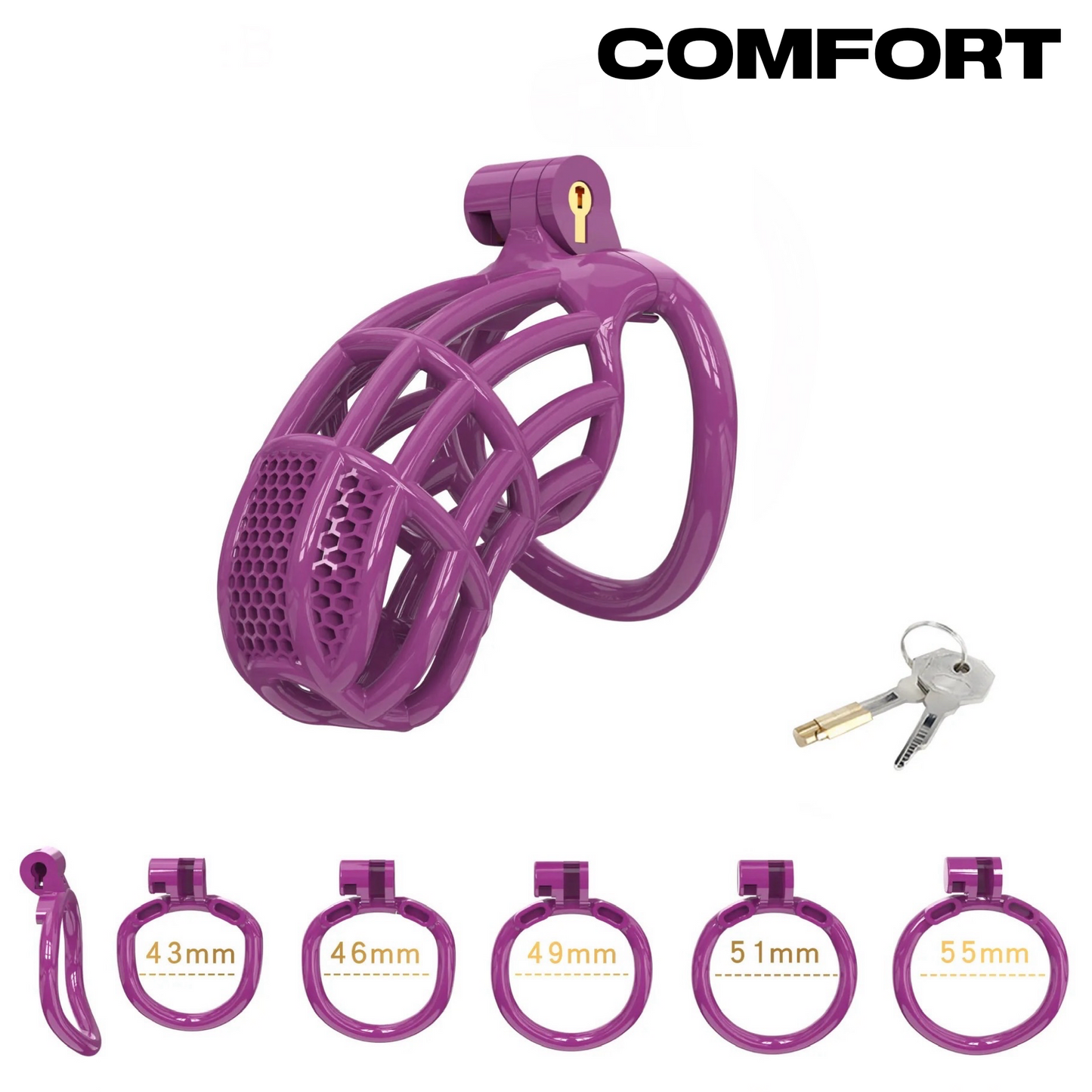 Jaula de Castidad COMFORT (Negro)