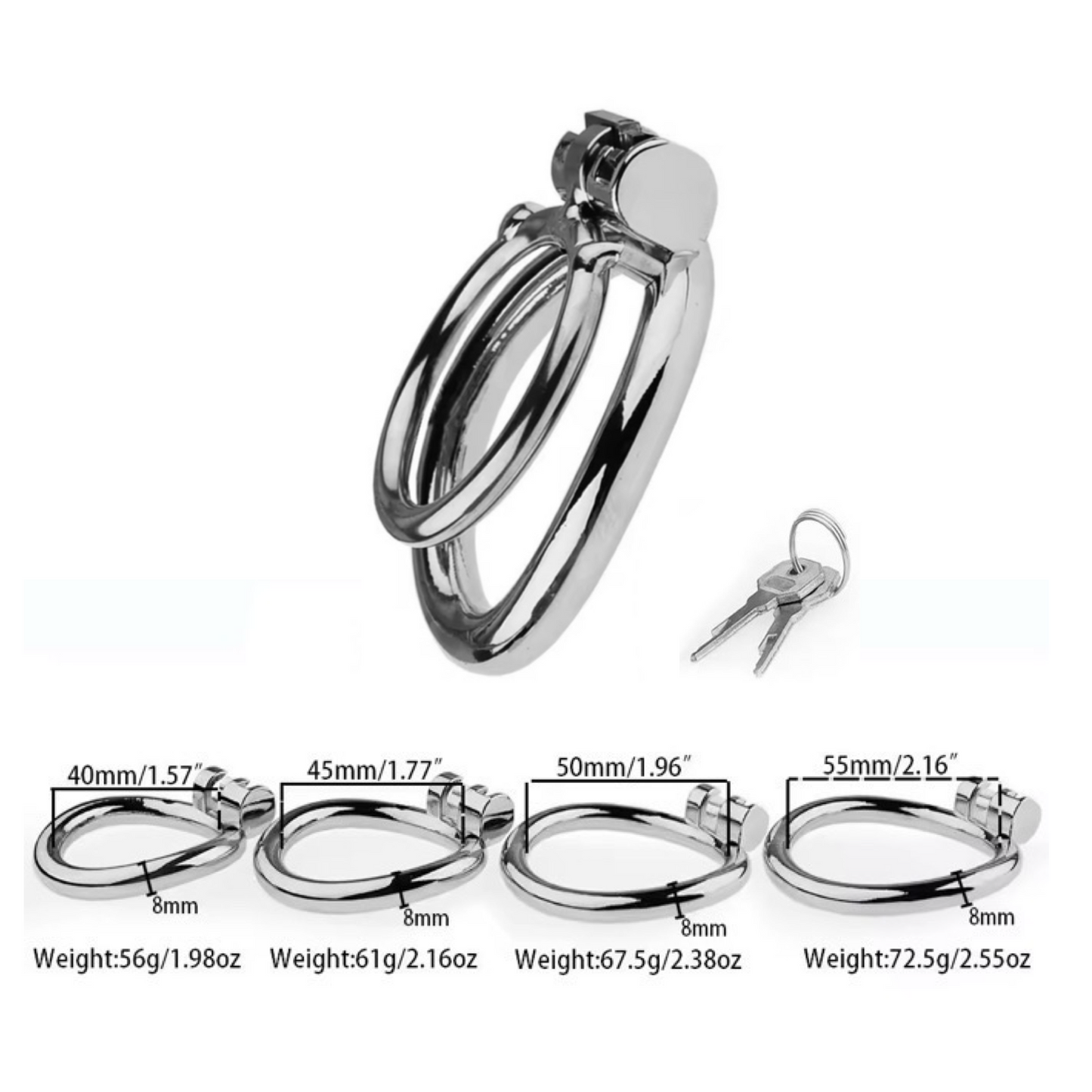 Shaft Ring Stainless Steel Chastity Cage