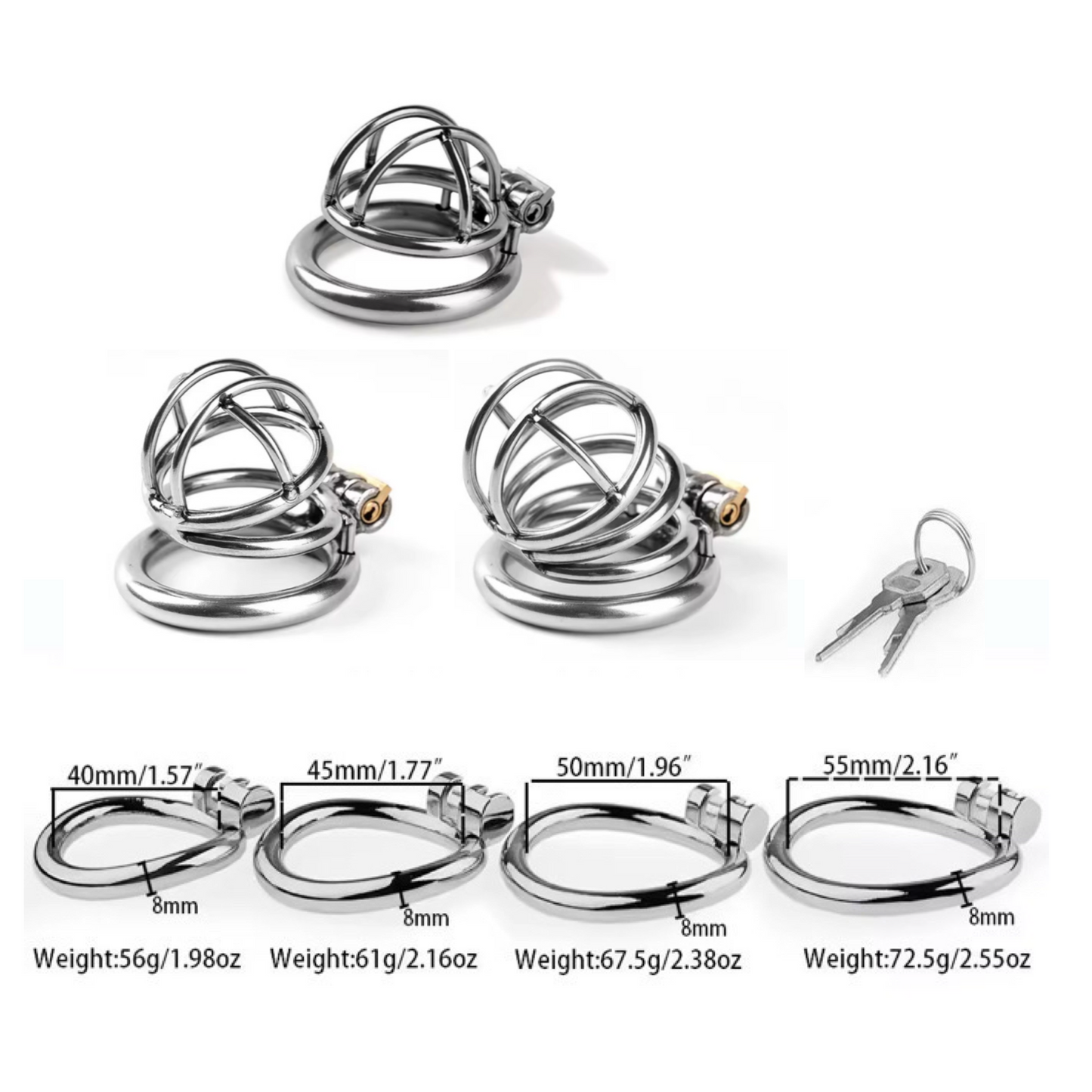 Classic Stainless Steel Chastity Cage