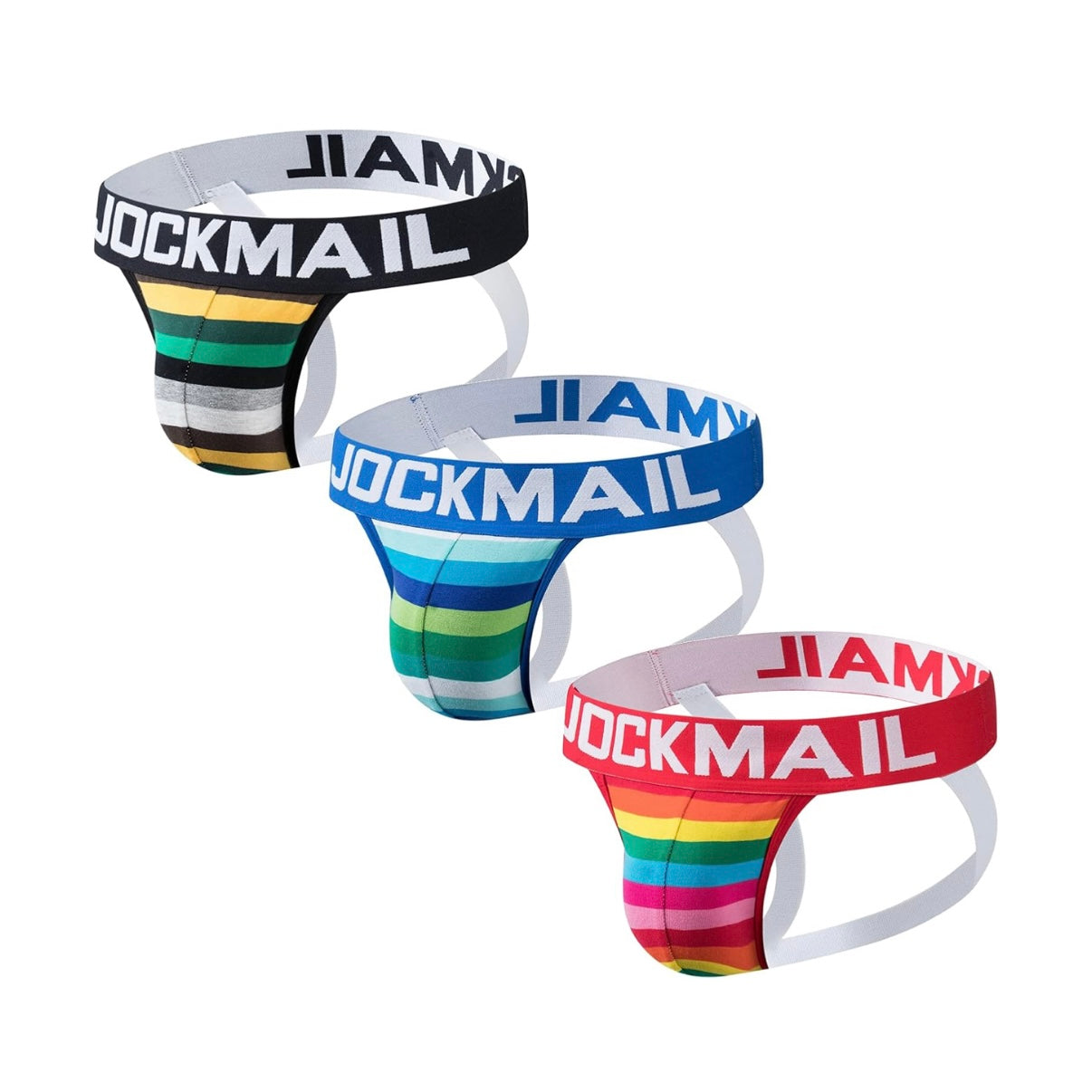 JOCKMAIL Striped Jockstrap (3 Pack)