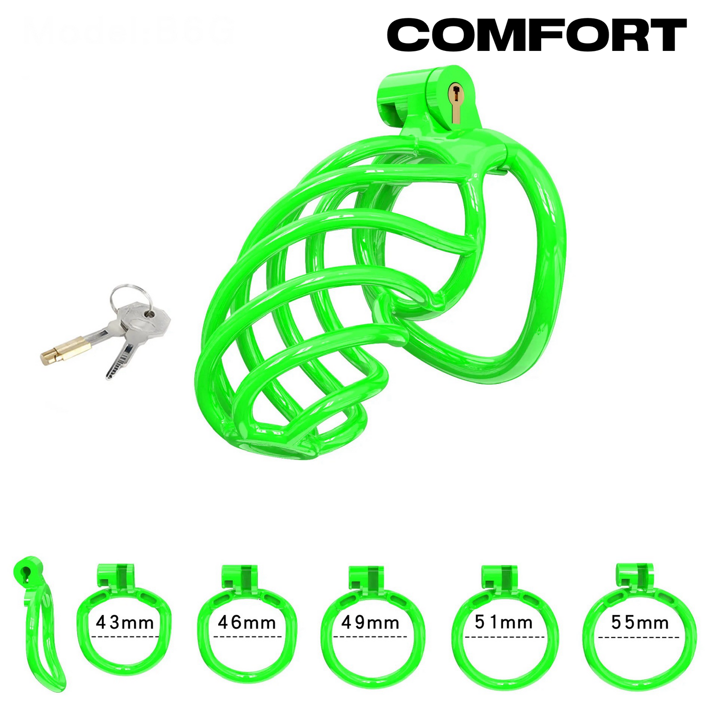 Jaula de Castidad COMFORT (Negro)