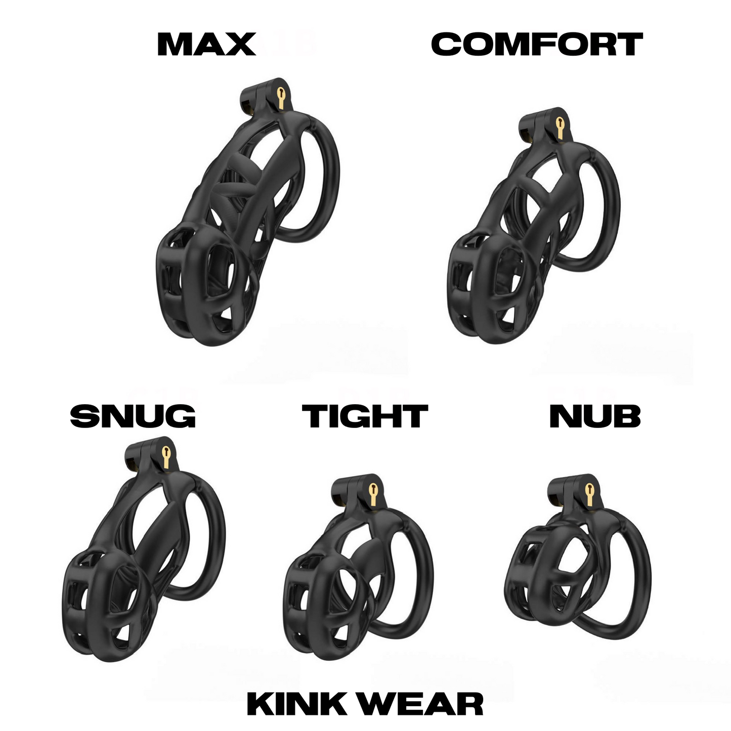 Jaula de castidad COMFORT Cobra (negro)