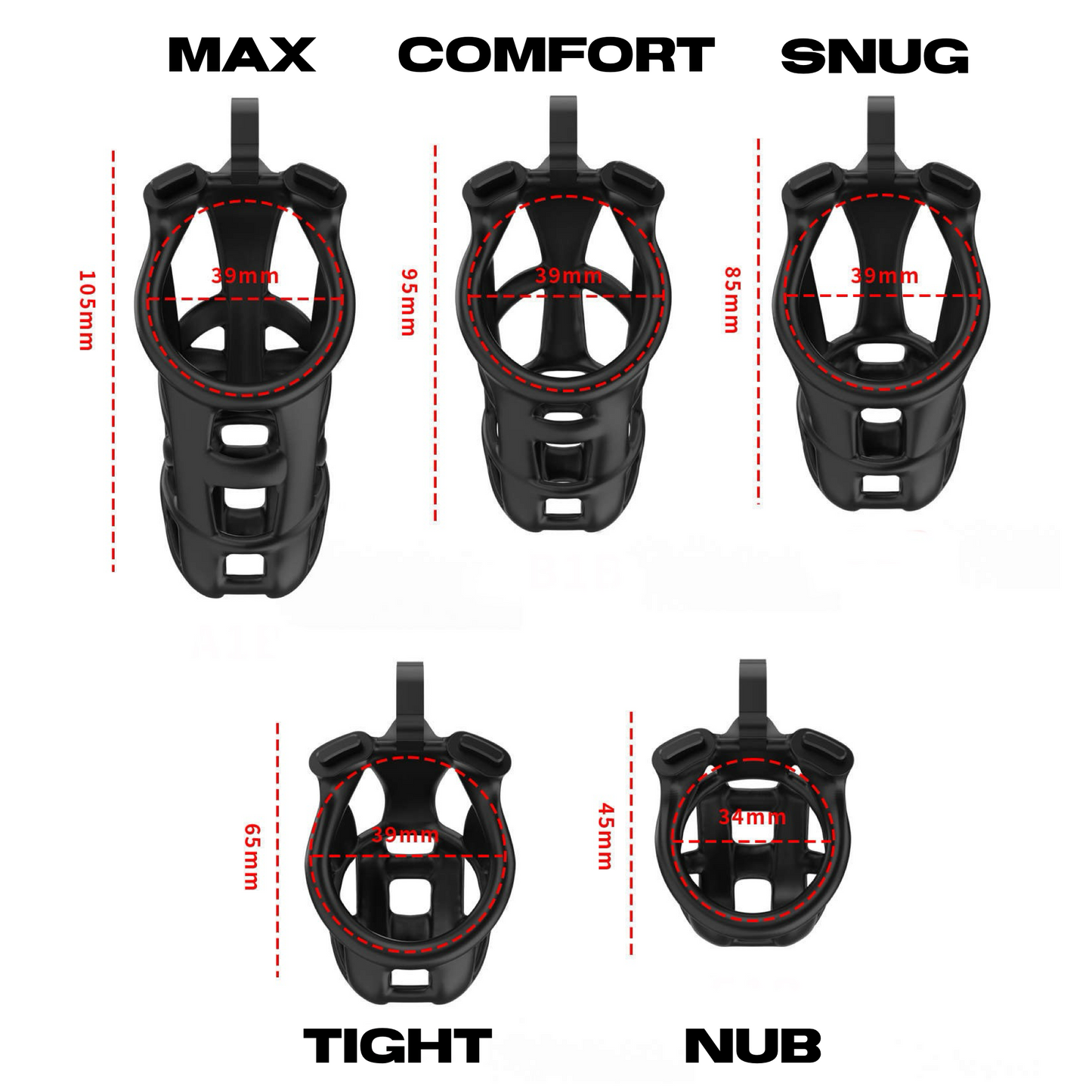 Jaula de castidad COMFORT Cobra (negro)
