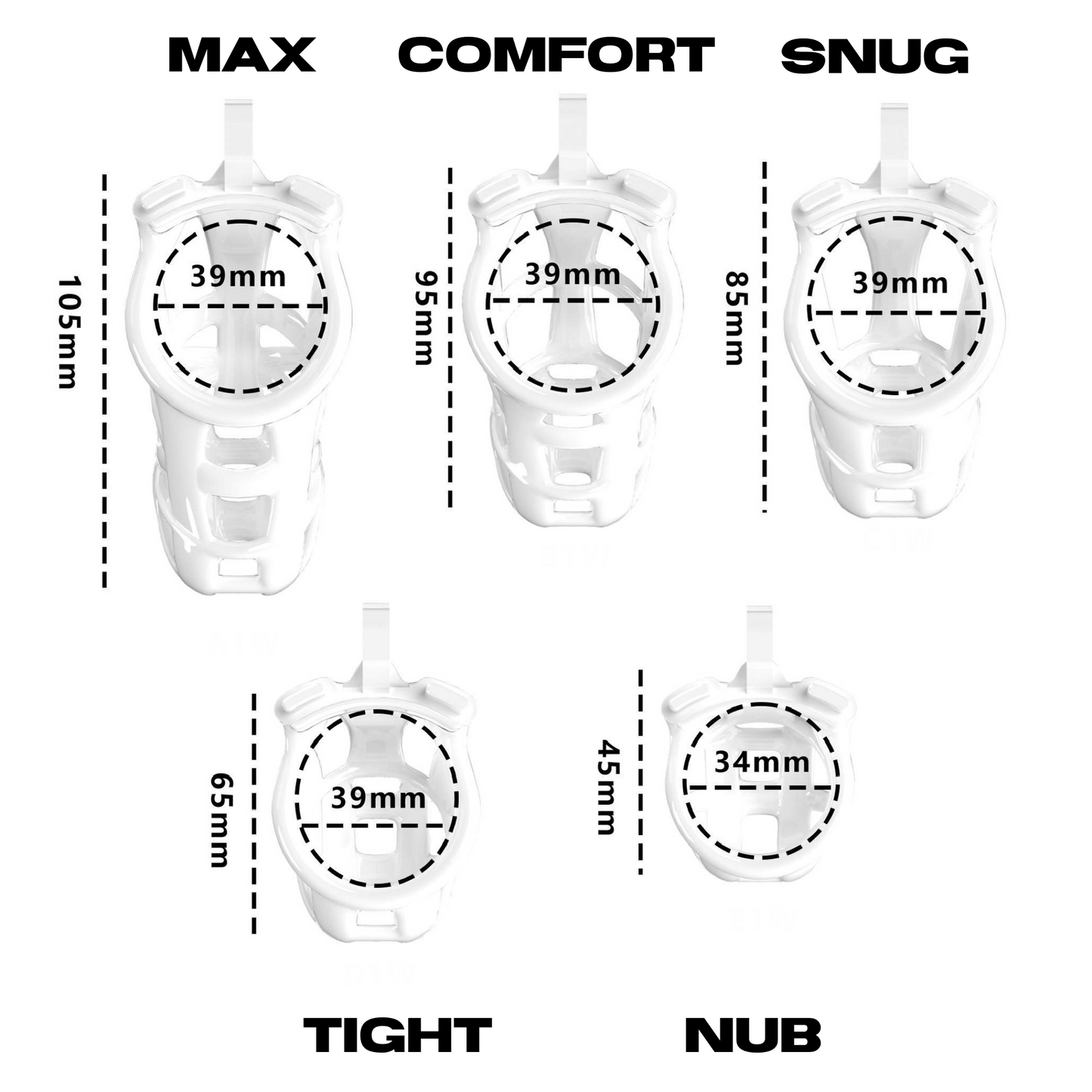 Holiday Bundle Chastity Cage (2 Cages + 2 Belts)