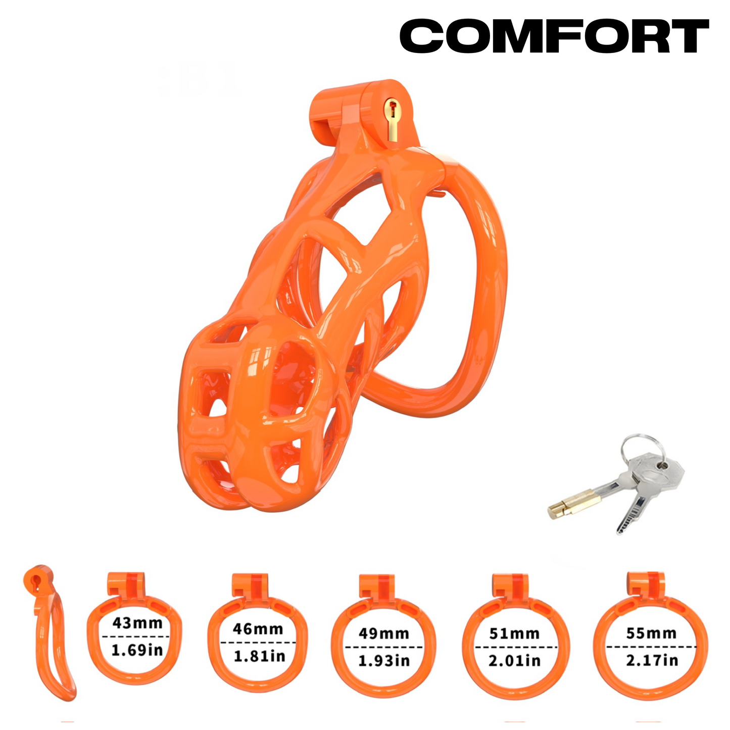 Jaula de castidad COMFORT Cobra (negro)