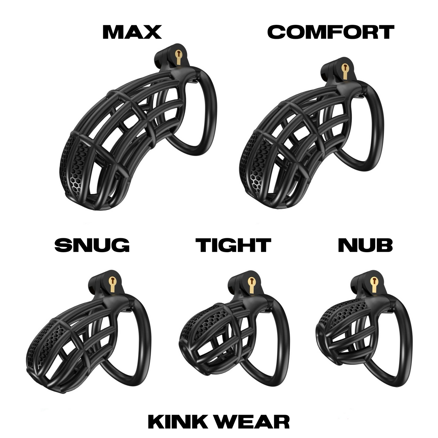 Jaula de Castidad COMFORT (Negro)