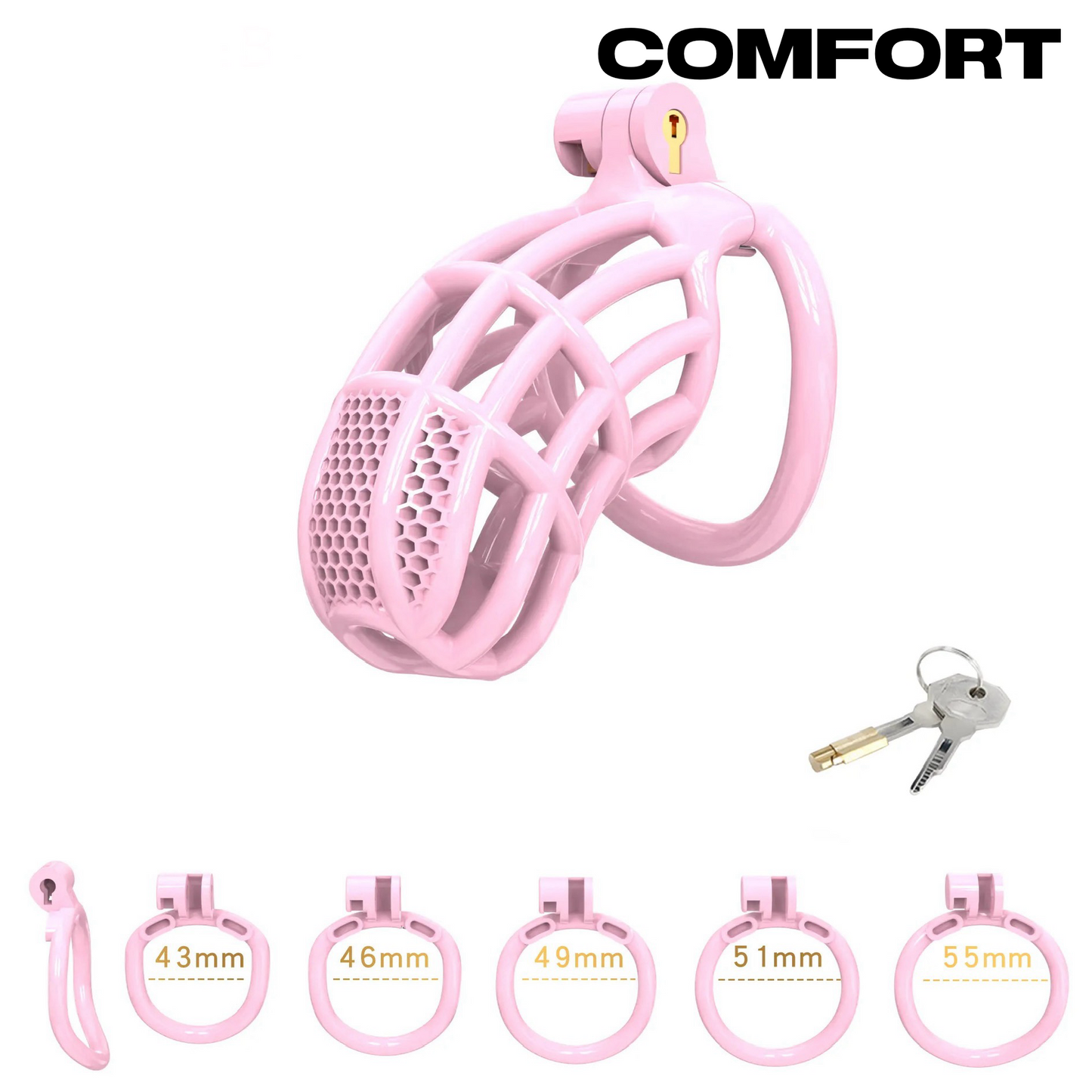 Jaula de Castidad COMFORT (Negro)