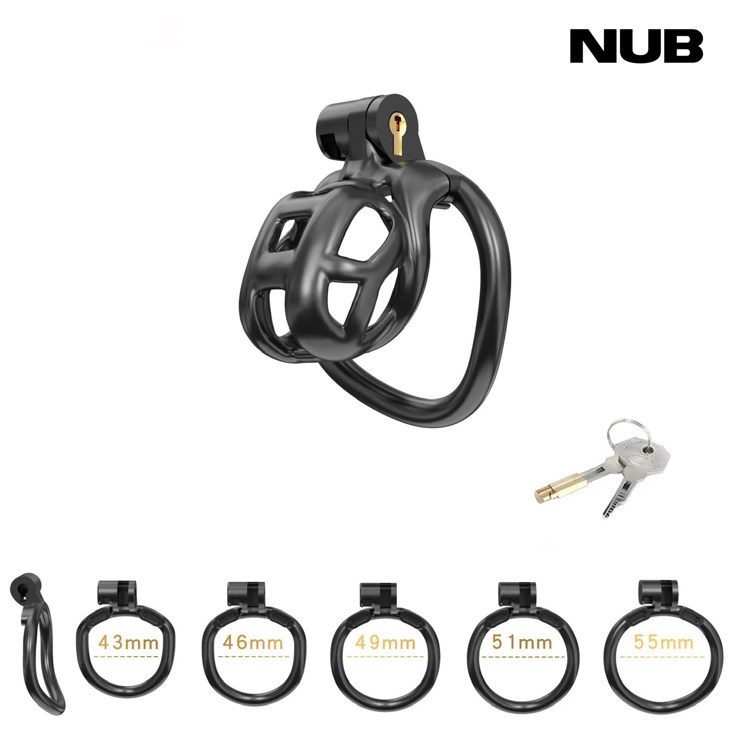 Jaula de castidad COMFORT Cobra (negro)