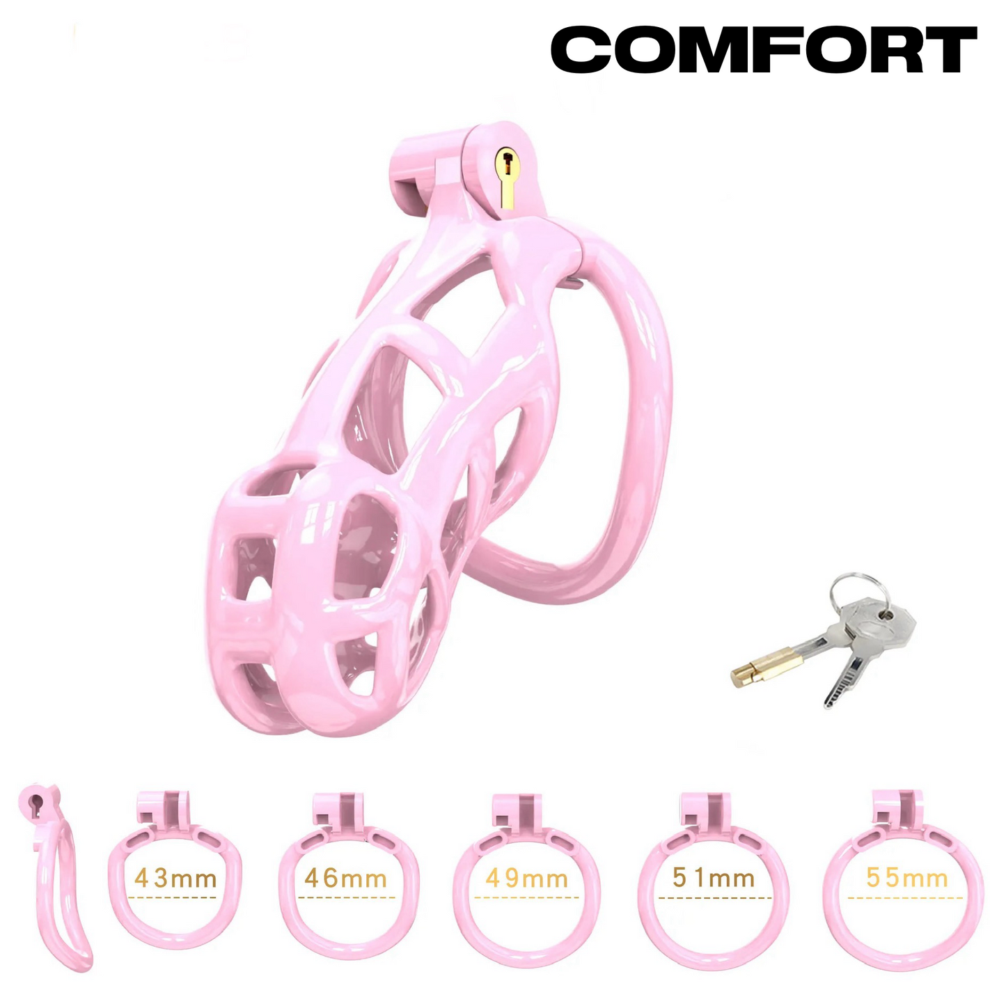 Jaula de castidad COMFORT Cobra (negro)