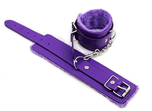 Vegan Leather Fuzzy Handcuffs Pair