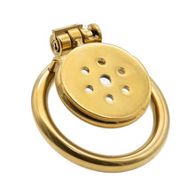 Flat Gold Chastity Cage