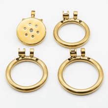 Flat Gold Chastity Cage
