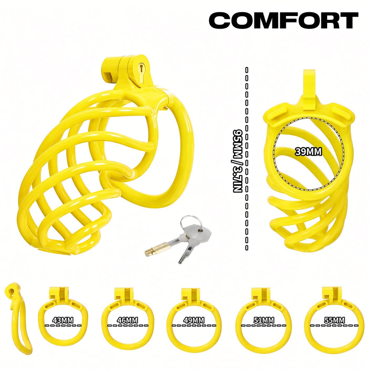 Jaula de Castidad COMFORT (Negro)