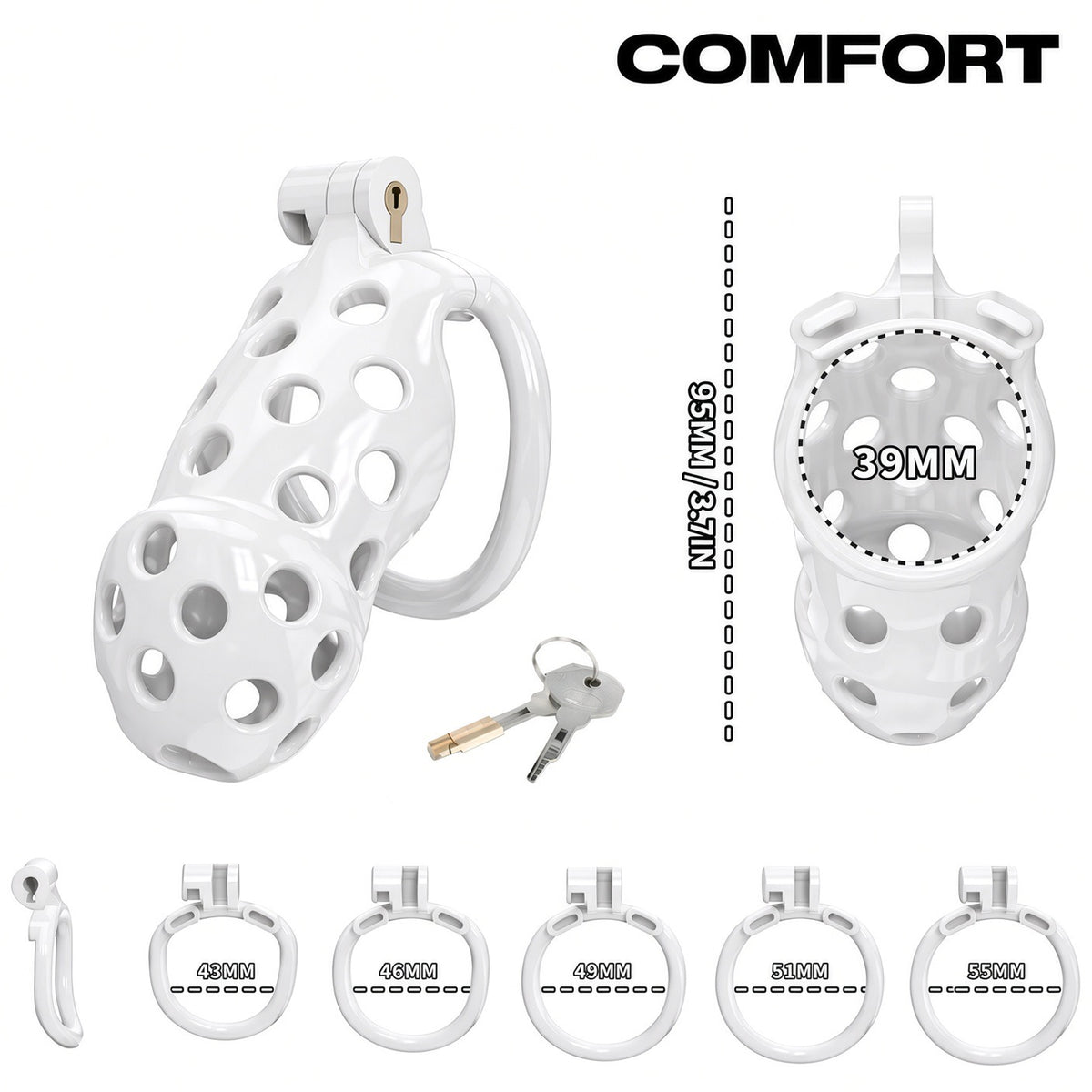 Jaula de Castidad COMFORT (Negro)