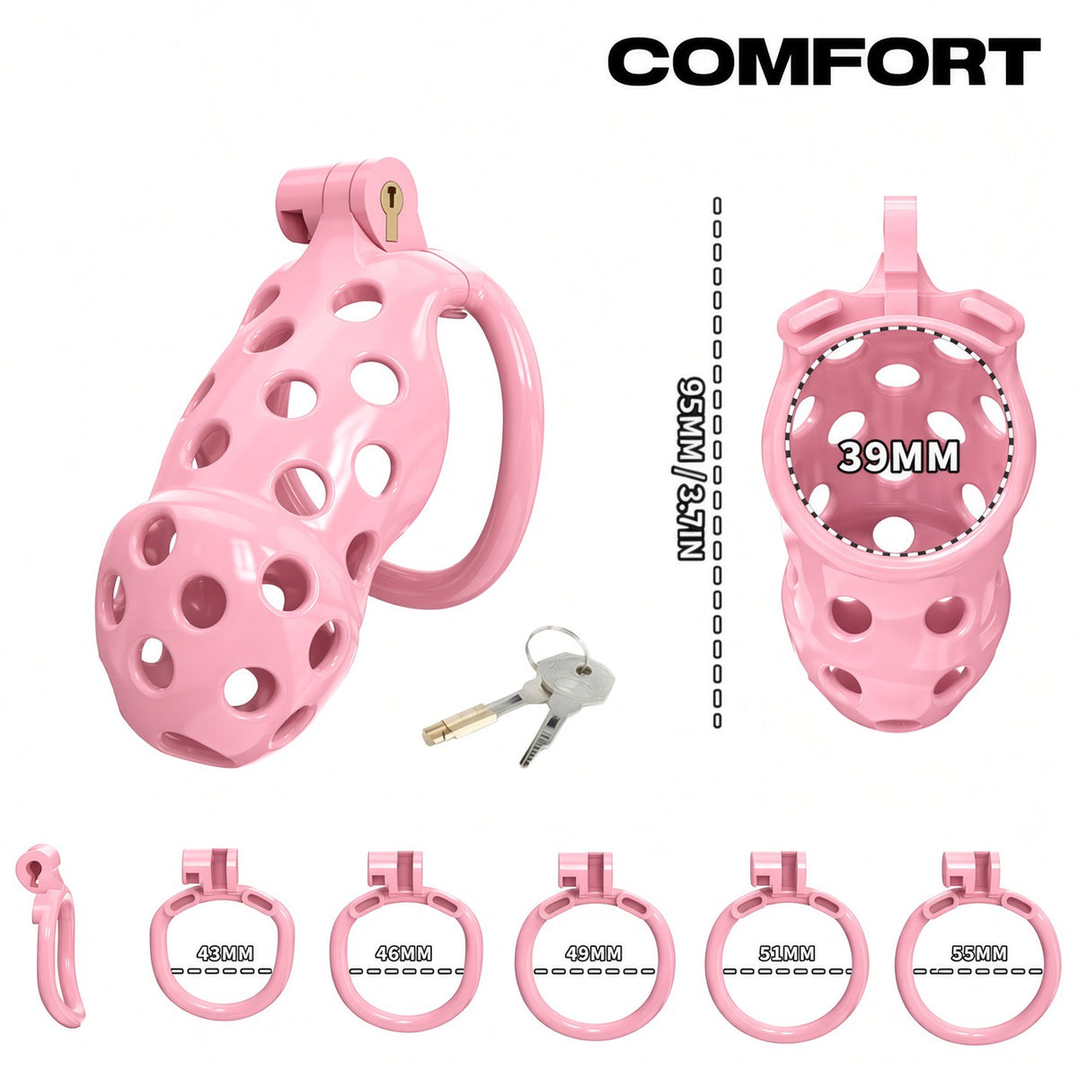 Jaula de Castidad COMFORT (Negro)