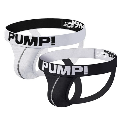 PUMP! Black & White Mesh Jockstrap