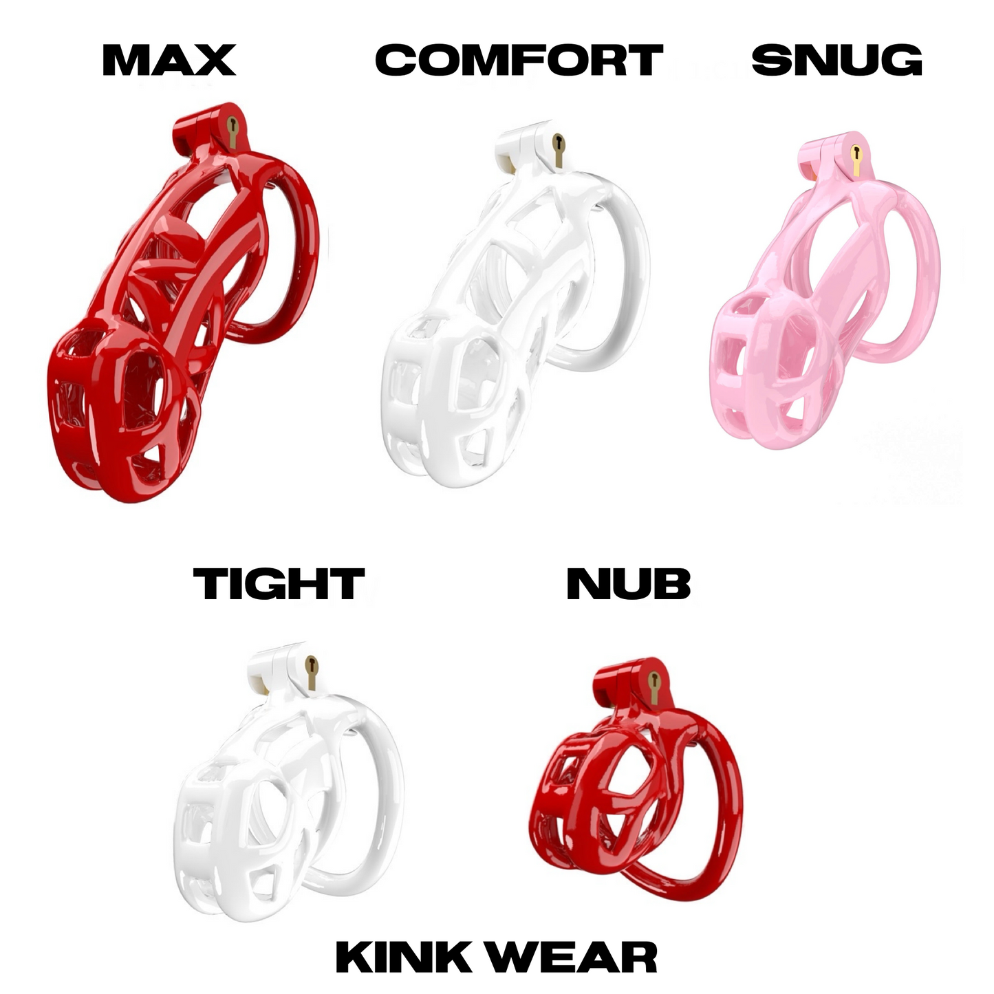 Valentine's Day Bundle (2 Chastity Cages + 3 Belts)