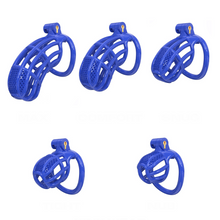 Chastity Cage Honeycomb Blue Balls