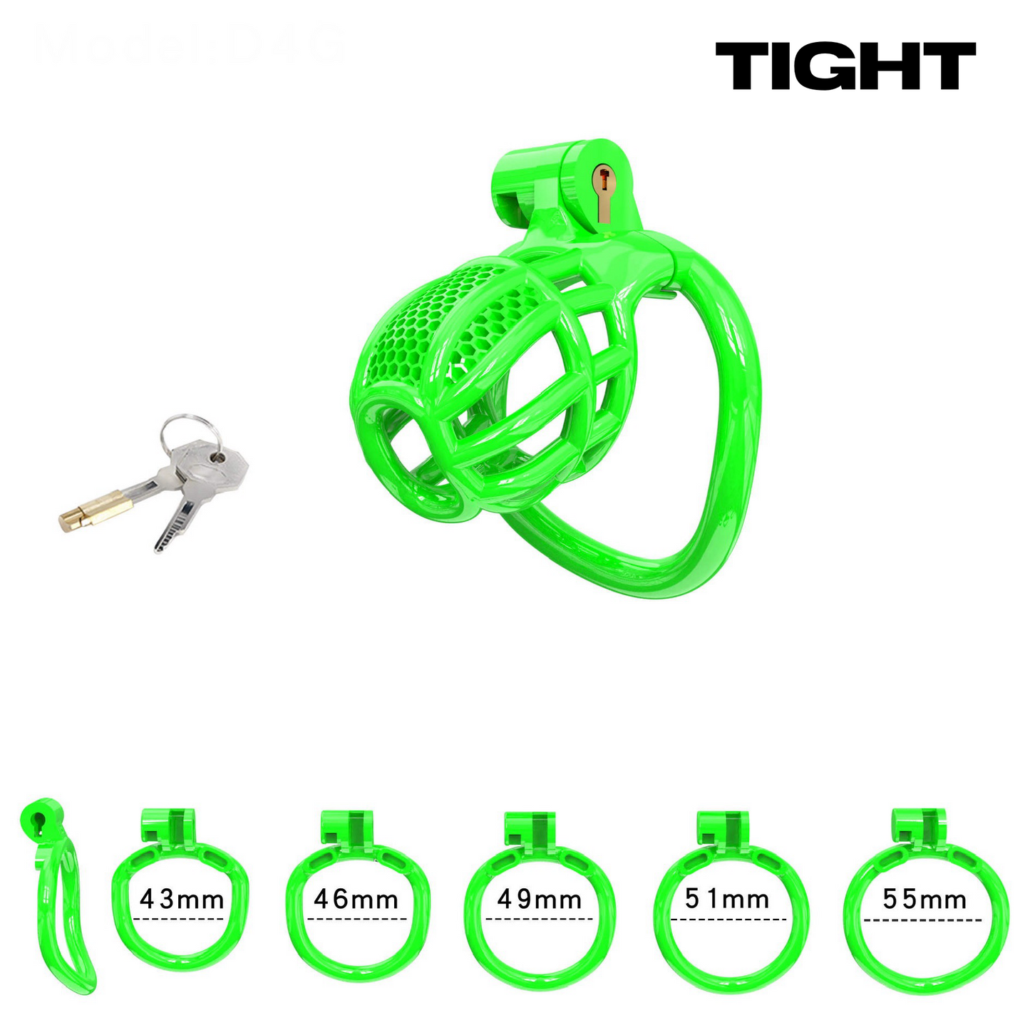 Chastity Cage Honeycomb Brat Green