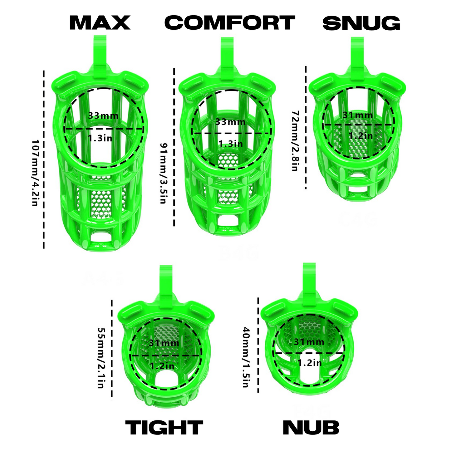 Holiday Bundle Chastity Cage Honeycomb (2 Cages)