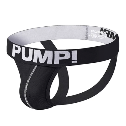 PUMP! Black & White Mesh Jockstrap