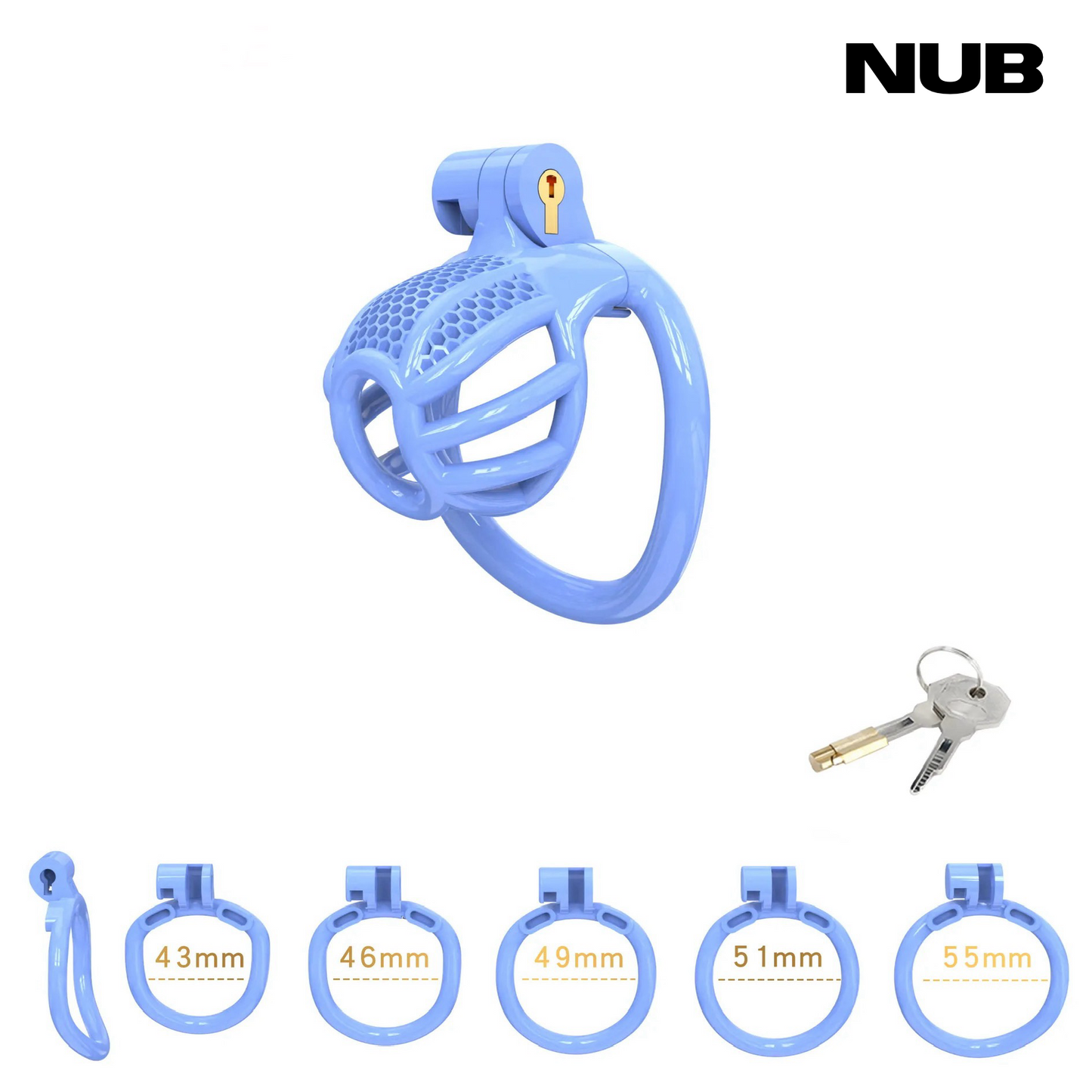 Chastity Cage Honeycomb Boi Blue