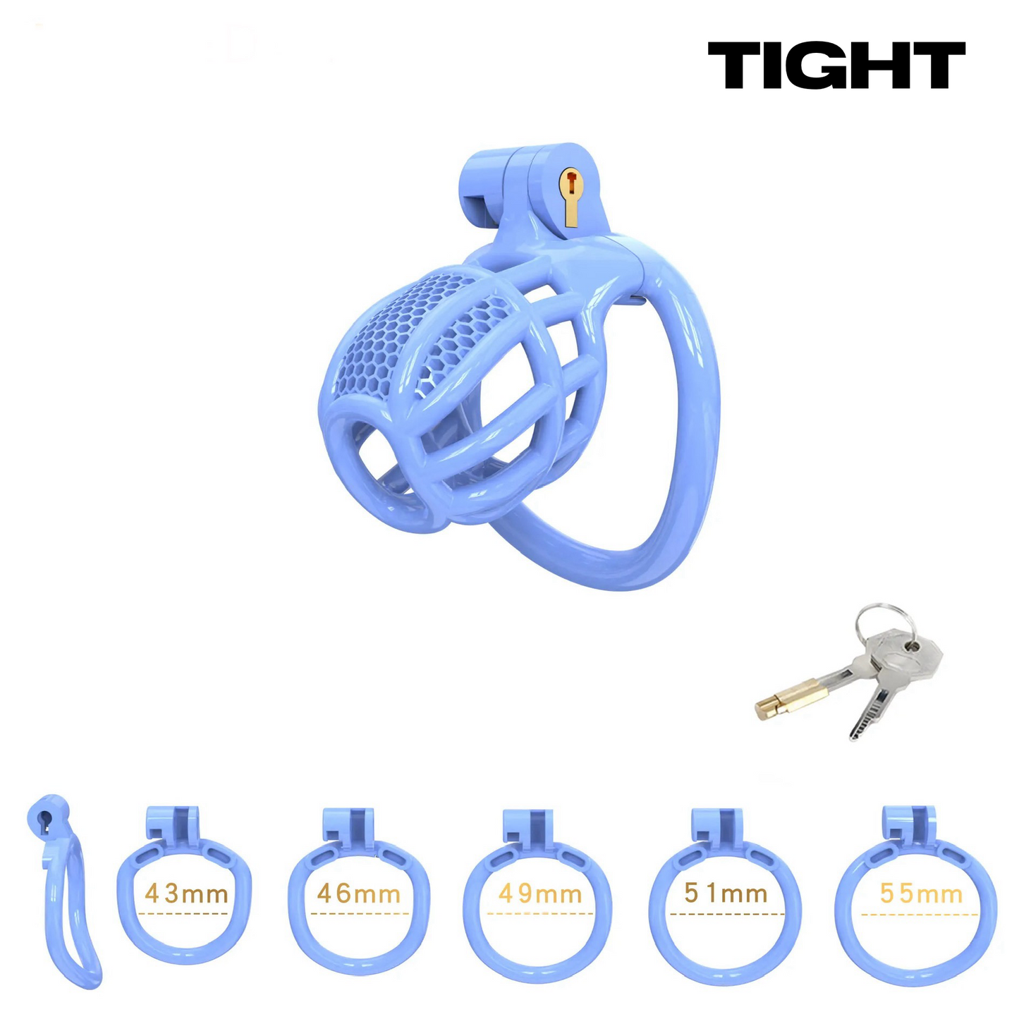 Chastity Cage Honeycomb Boi Blue