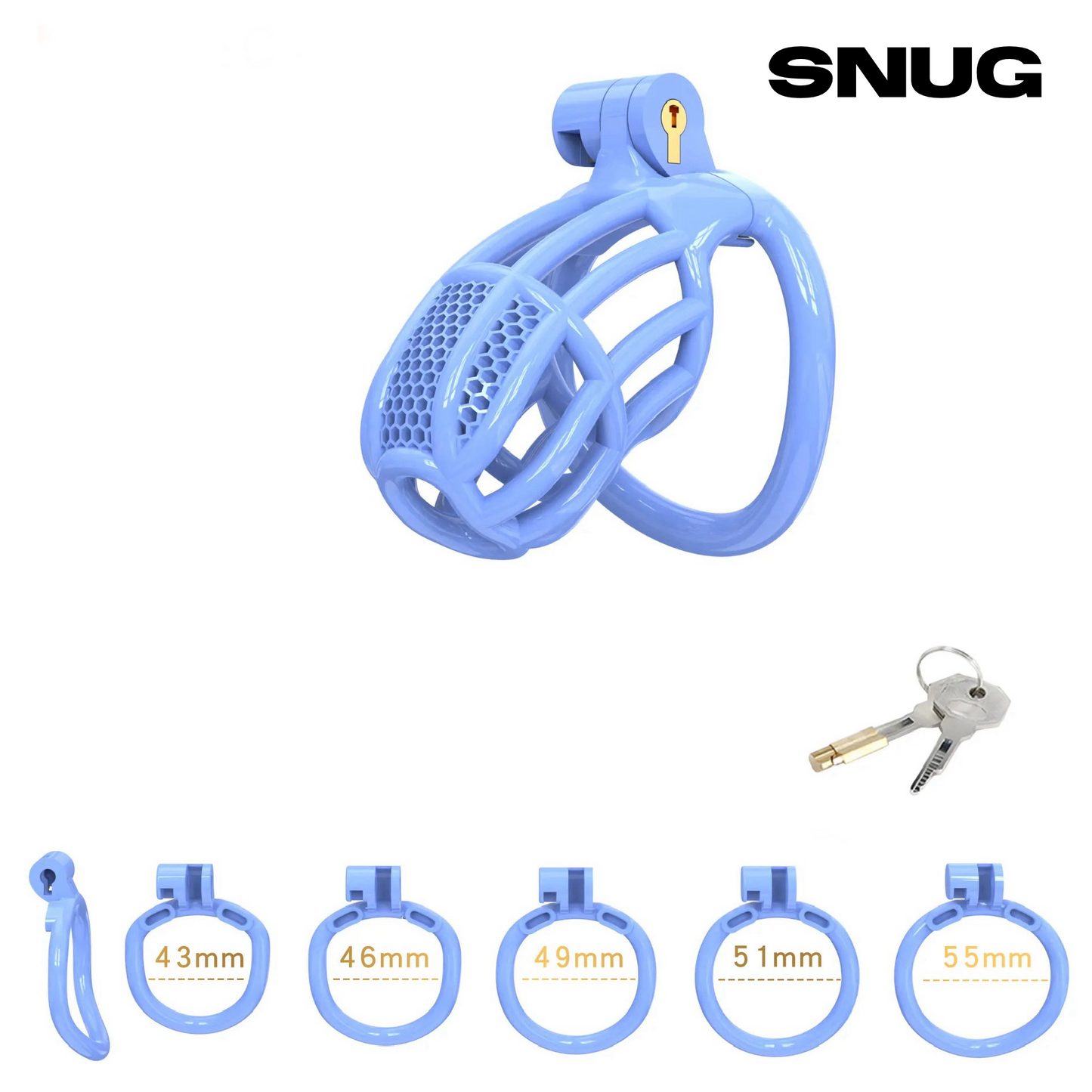 Chastity Cage Honeycomb Boi Blue