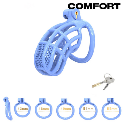 Chastity Cage Honeycomb Boi Blue