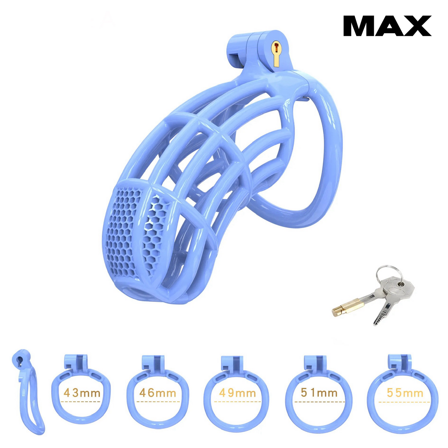 Chastity Cage Honeycomb Boi Blue