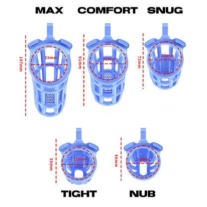 Chastity Cage Honeycomb Boi Blue