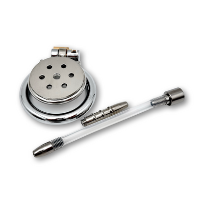 Flat Steel Chastity Cage
