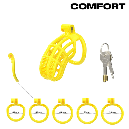 Chastity Cage Honeycomb WS Yellow