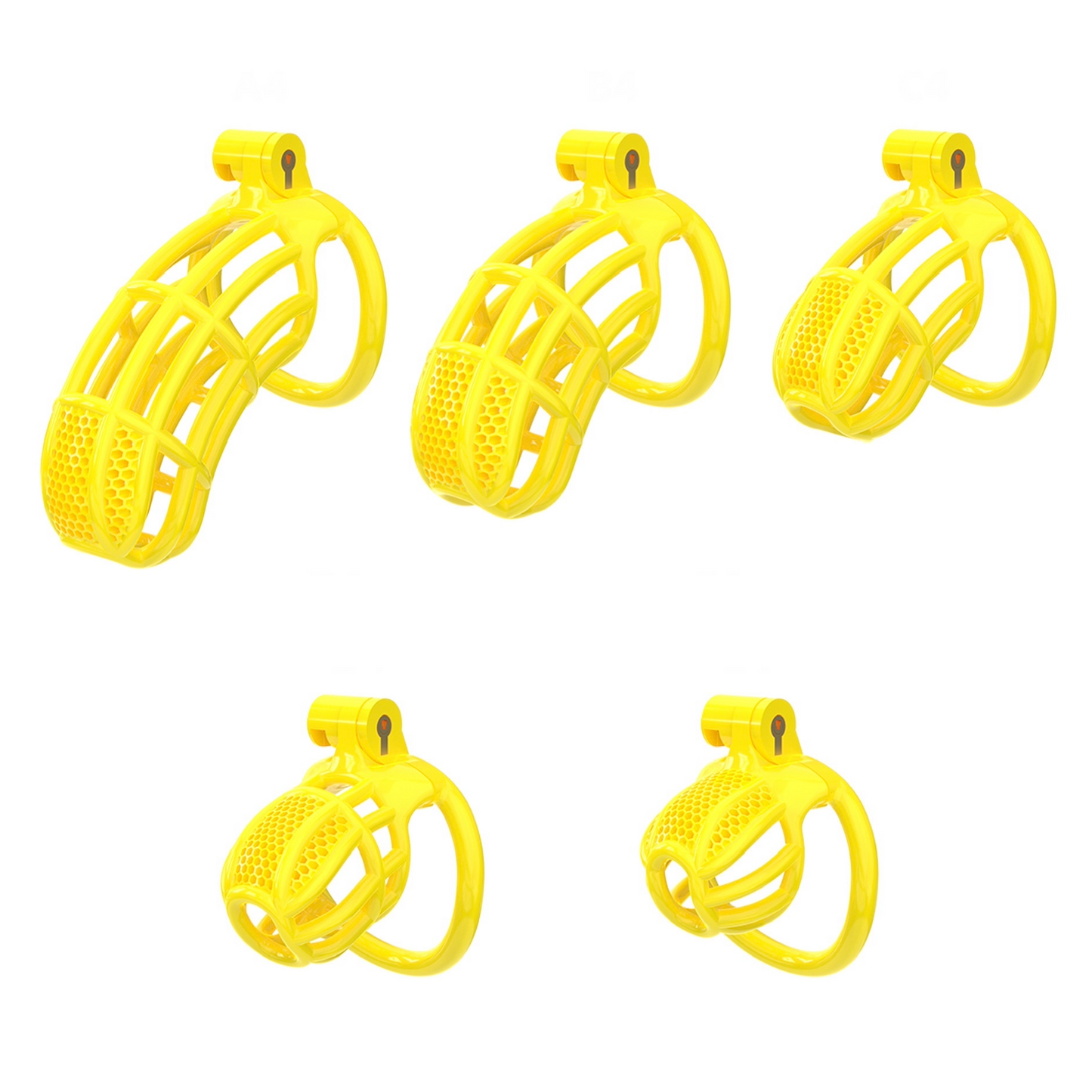 Chastity Cage Honeycomb WS Yellow