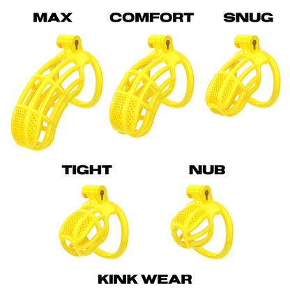 Chastity Cage Honeycomb WS Yellow