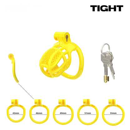 Chastity Cage Honeycomb WS Yellow